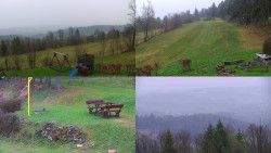 Sdružený snímek okolí chaty Myslivna