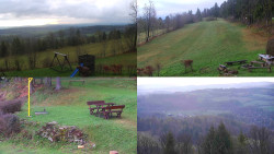 Sdružený snímek okolí chaty Myslivna