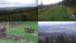 Sdružený snímek okolí chaty Myslivna