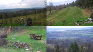 Chata Myslivna SKP Olomouc - Sdružený snímek okolí chaty Myslivna - 20.4.2026 v 13:30 Chata Myslivna SKP Olomouc - Sdružený snímek okolí chaty Myslivna - 20.4.2026 v 13:30