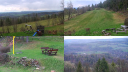 Sdružený snímek okolí chaty Myslivna