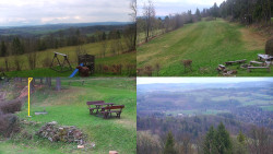 Sdružený snímek okolí chaty Myslivna