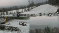 Sdružený snímek okolí chaty Myslivna