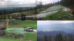 Sdružený snímek okolí chaty Myslivna