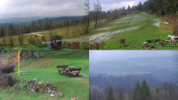 Sdružený snímek okolí chaty Myslivna