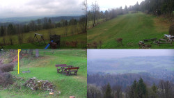 Sdružený snímek okolí chaty Myslivna