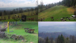 Sdružený snímek okolí chaty Myslivna