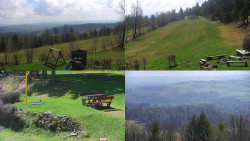 Sdružený snímek okolí chaty Myslivna