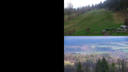 Sdružený snímek okolí chaty Myslivna