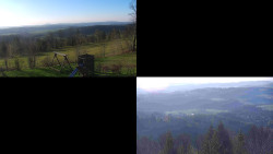 Sdružený snímek okolí chaty Myslivna