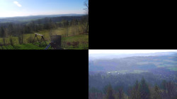 Sdružený snímek okolí chaty Myslivna