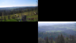 Sdružený snímek okolí chaty Myslivna