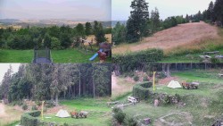 Composite photo of the surroundings of the Myslivna cabin
