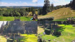Composite photo of the surroundings of the Myslivna cabin