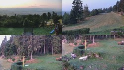 Composite photo of the surroundings of the Myslivna cabin