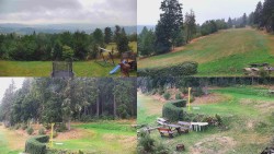 Composite photo of the surroundings of the Myslivna cabin
