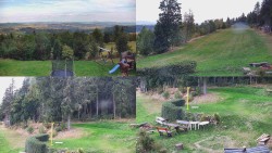 Composite photo of the surroundings of the Myslivna cabin