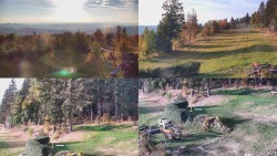 Composite photo of the surroundings of the Myslivna cabin