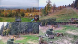 Sdružený snímek okolí chaty Myslivna