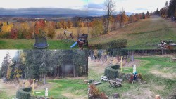 Composite photo of the surroundings of the Myslivna cabin
