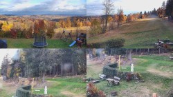 Composite photo of the surroundings of the Myslivna cabin