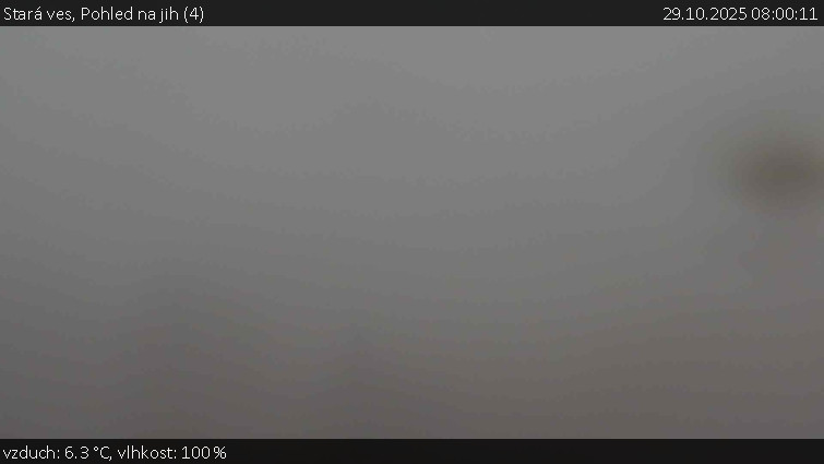 Stará ves - Pohled na jih (4) - 29.10.2025 v 08:00 Stará ves - Pohled na jih (4) - 29.10.2025 v 08:00