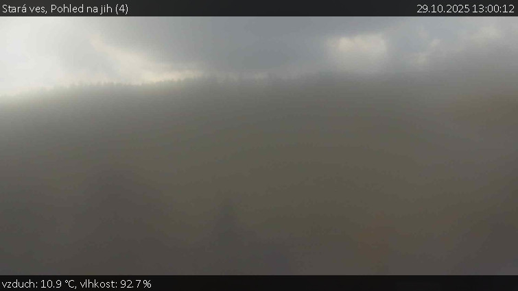 Stará ves - Pohled na jih (4) - 29.10.2025 v 13:00 Stará ves - Pohled na jih (4) - 29.10.2025 v 13:00