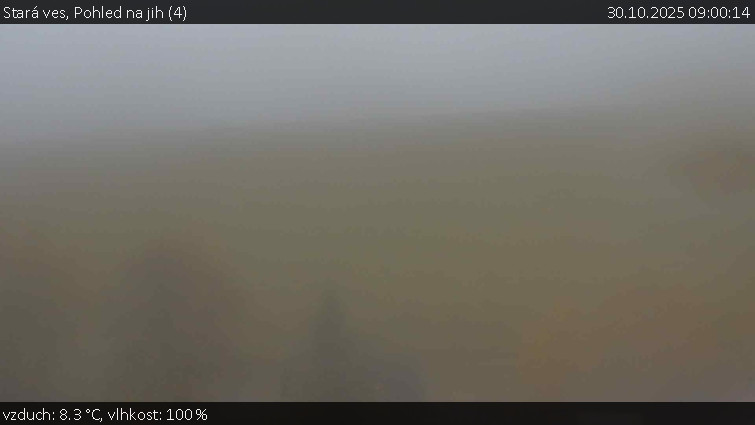 Stará ves - Pohled na jih (4) - 30.10.2025 v 09:00 Stará ves - Pohled na jih (4) - 30.10.2025 v 09:00