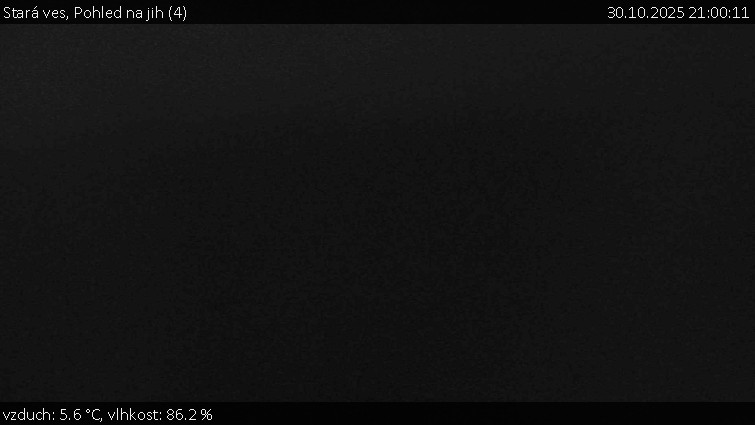 Stará ves - Pohled na jih (4) - 30.10.2025 v 21:00 Stará ves - Pohled na jih (4) - 30.10.2025 v 21:00