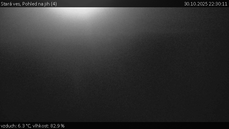 Stará ves - Pohled na jih (4) - 30.10.2025 v 22:30 Stará ves - Pohled na jih (4) - 30.10.2025 v 22:30