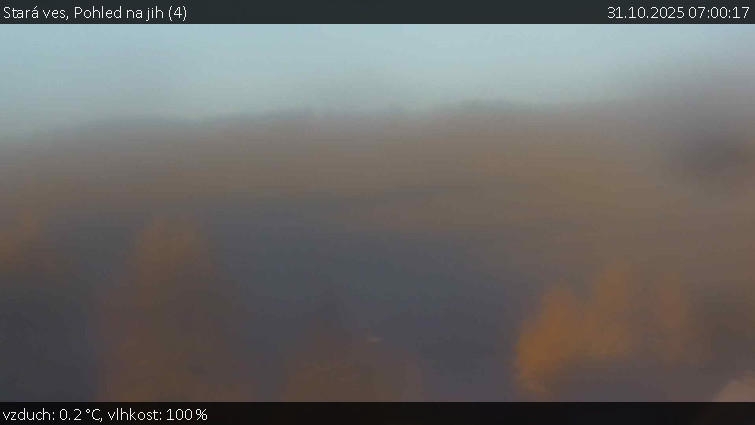 Stará ves - Pohled na jih (4) - 31.10.2025 v 07:00 Stará ves - Pohled na jih (4) - 31.10.2025 v 07:00