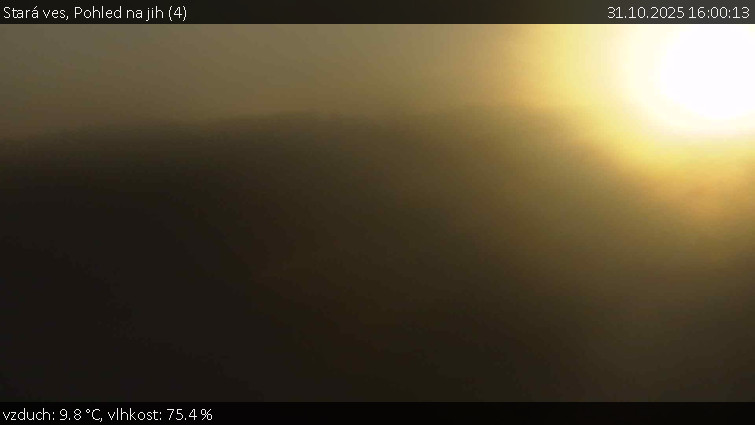 Stará ves - Pohled na jih (4) - 31.10.2025 v 16:00 Stará ves - Pohled na jih (4) - 31.10.2025 v 16:00