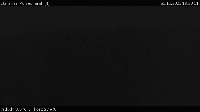 Stará ves - Pohled na jih (4) - 31.10.2025 v 18:30 Stará ves - Pohled na jih (4) - 31.10.2025 v 18:30