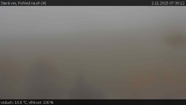 Stará ves - Pohled na jih (4) - 2.11.2025 v 07:30 Stará ves - Pohled na jih (4) - 2.11.2025 v 07:30