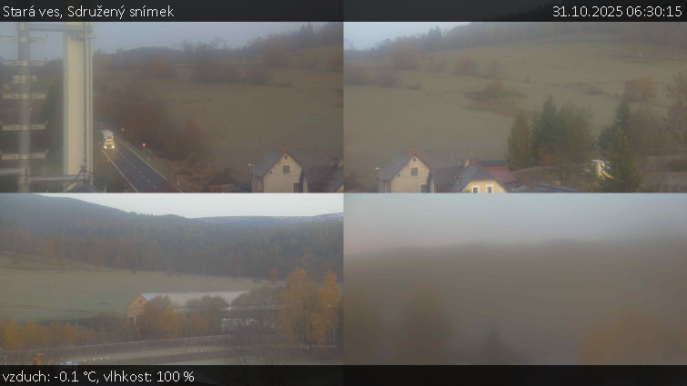 Stará ves - Sdružený snímek - 31.10.2025 v 06:30 Stará ves - Sdružený snímek - 31.10.2025 v 06:30