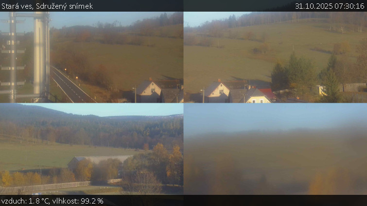 Stará ves - Sdružený snímek - 31.10.2025 v 07:30 Stará ves - Sdružený snímek - 31.10.2025 v 07:30