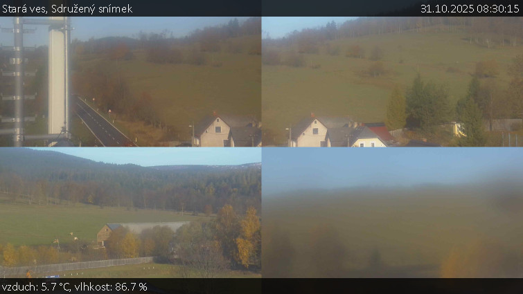 Stará ves - Sdružený snímek - 31.10.2025 v 08:30 Stará ves - Sdružený snímek - 31.10.2025 v 08:30