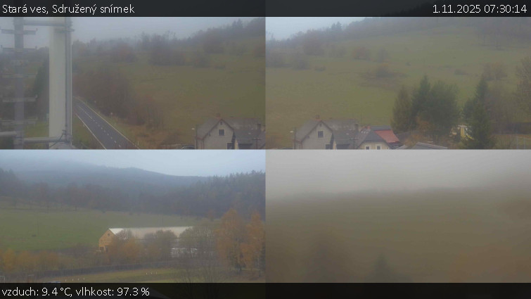 Stará ves - Sdružený snímek - 1.11.2025 v 07:30 Stará ves - Sdružený snímek - 1.11.2025 v 07:30