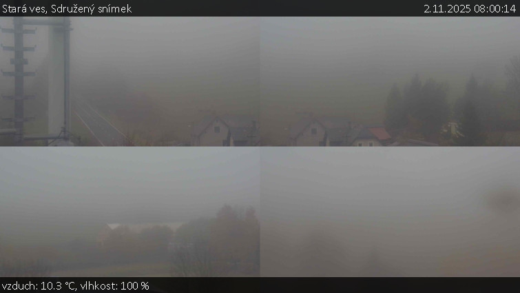 Stará ves - Sdružený snímek - 2.11.2025 v 08:00 Stará ves - Sdružený snímek - 2.11.2025 v 08:00