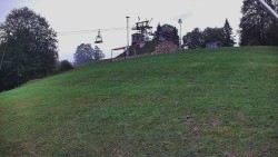 Obrotowa kamera na stoku narciarskim