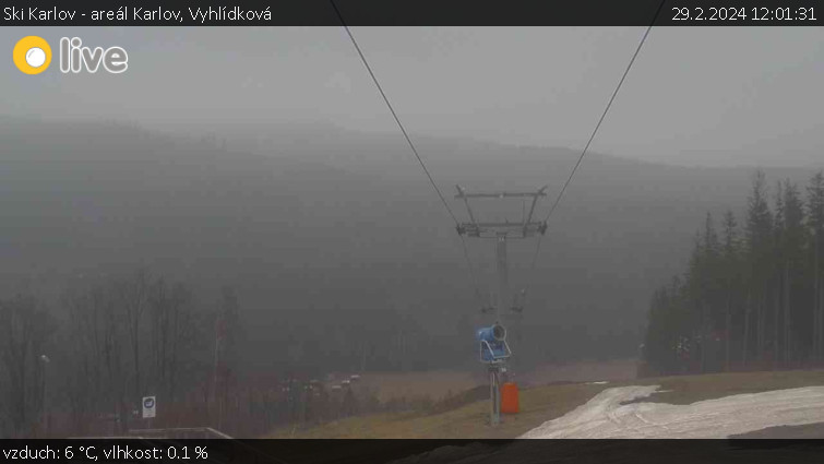 Ski Karlov - areál Karlov - Vyhlídková - 29.2.2024 v 12:01 Ski Karlov - areál Karlov - Vyhlídková - 29.2.2024 v 12:01