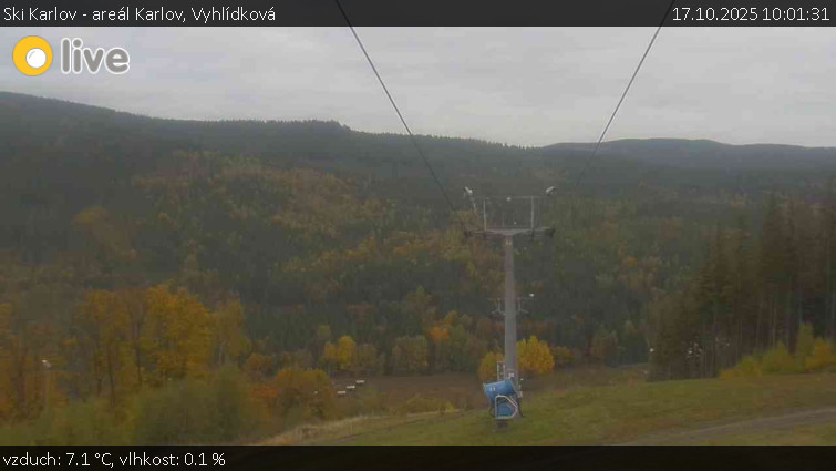 Ski Karlov - areál Karlov - Vyhlídková - 17.10.2025 v 10:01 Ski Karlov - areál Karlov - Vyhlídková - 17.10.2025 v 10:01