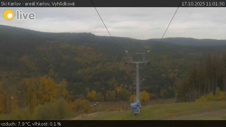 Ski Karlov - areál Karlov - Vyhlídková - 17.10.2025 v 11:01 Ski Karlov - areál Karlov - Vyhlídková - 17.10.2025 v 11:01