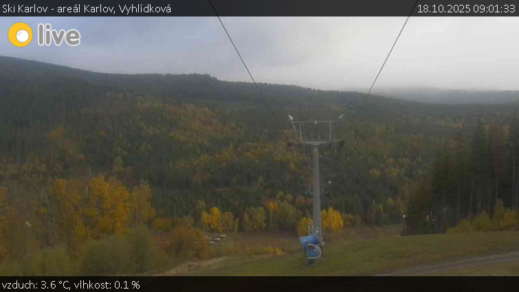 Ski Karlov - areál Karlov - Vyhlídková - 18.10.2025 v 09:01 Ski Karlov - areál Karlov - Vyhlídková - 18.10.2025 v 09:01