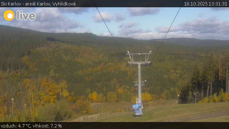 Ski Karlov - areál Karlov - Vyhlídková - 18.10.2025 v 13:31 Ski Karlov - areál Karlov - Vyhlídková - 18.10.2025 v 13:31