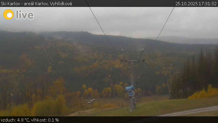 Ski Karlov - areál Karlov - Vyhlídková - 25.10.2025 v 17:31 Ski Karlov - areál Karlov - Vyhlídková - 25.10.2025 v 17:31