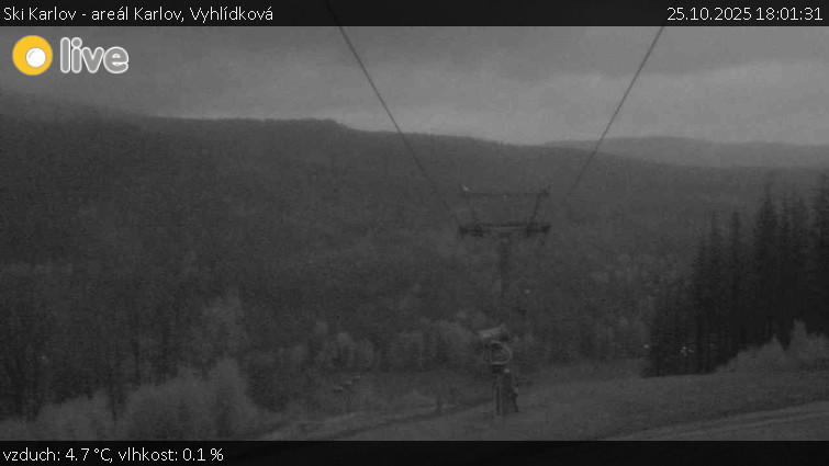 Ski Karlov - areál Karlov - Vyhlídková - 25.10.2025 v 18:01 Ski Karlov - areál Karlov - Vyhlídková - 25.10.2025 v 18:01