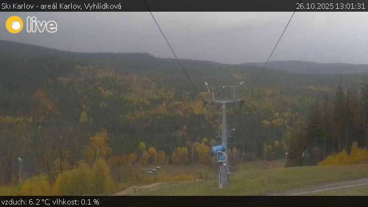 Ski Karlov - areál Karlov - Vyhlídková - 26.10.2025 v 13:01 Ski Karlov - areál Karlov - Vyhlídková - 26.10.2025 v 13:01