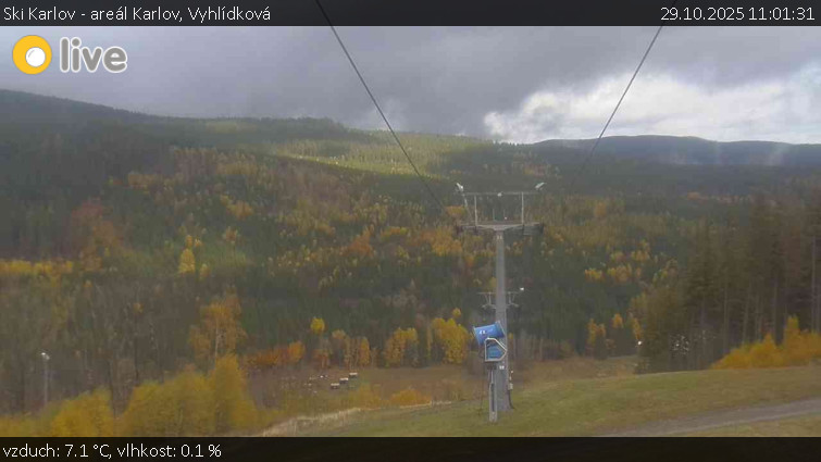 Ski Karlov - areál Karlov - Vyhlídková - 29.10.2025 v 11:01 Ski Karlov - areál Karlov - Vyhlídková - 29.10.2025 v 11:01