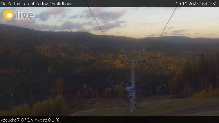 Ski Karlov - areál Karlov - Vyhlídková - 29.10.2025 v 16:01 Ski Karlov - areál Karlov - Vyhlídková - 29.10.2025 v 16:01